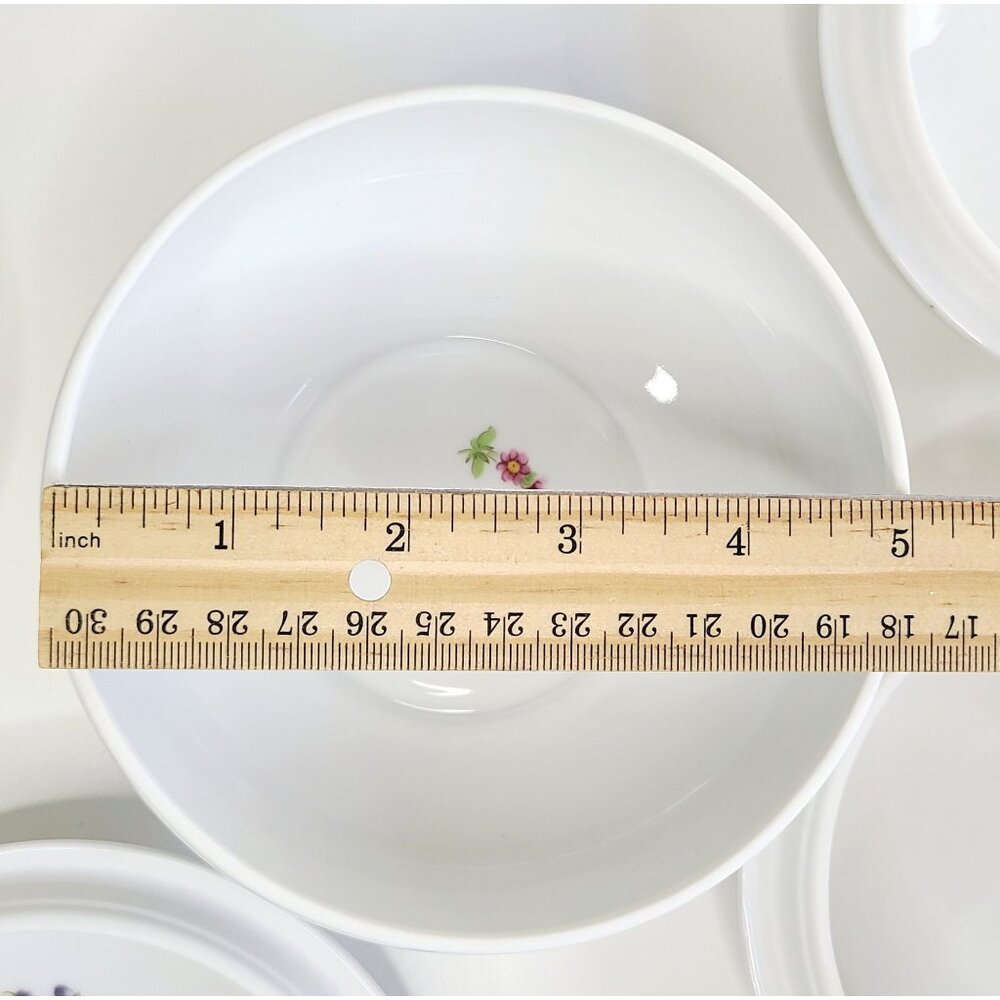 Limoges Chamart Porcelain Bowls With Lids Floral & Insect Trinkets set of 4 - Picture 10 of 16